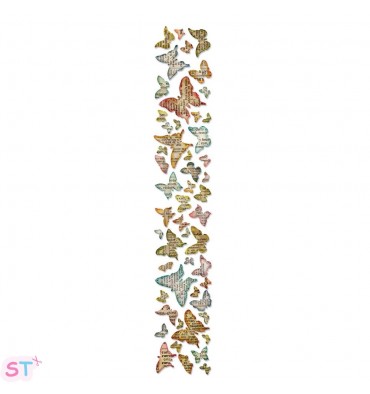 Troquel tira decorativa Butterfly Frency por Tim Holtz