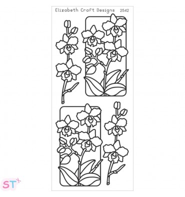 Sticker Flowers In Frames 3 Negro