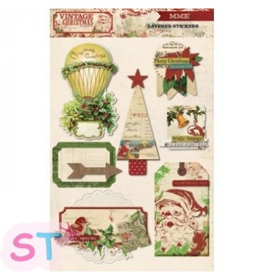 Stickers Vintage Christmas 3D