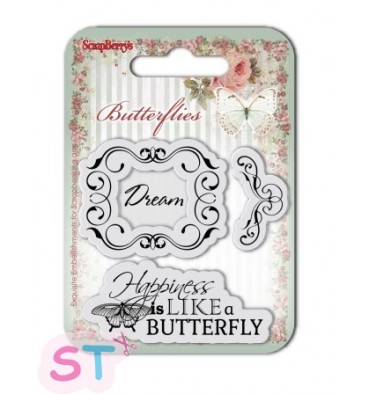 Sellos de silicona Butterflies Dream de Scrapberrys