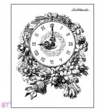 Sello Floral Clock