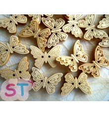 Botones de madera mariposas